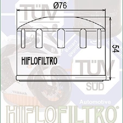 HF164 Filtro aceite HIFLOFILTRO - Imagen 2